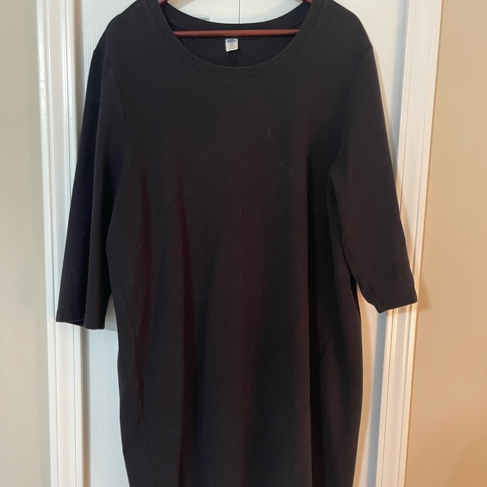 Old Navy Black Mini Dress with Crew Neckline